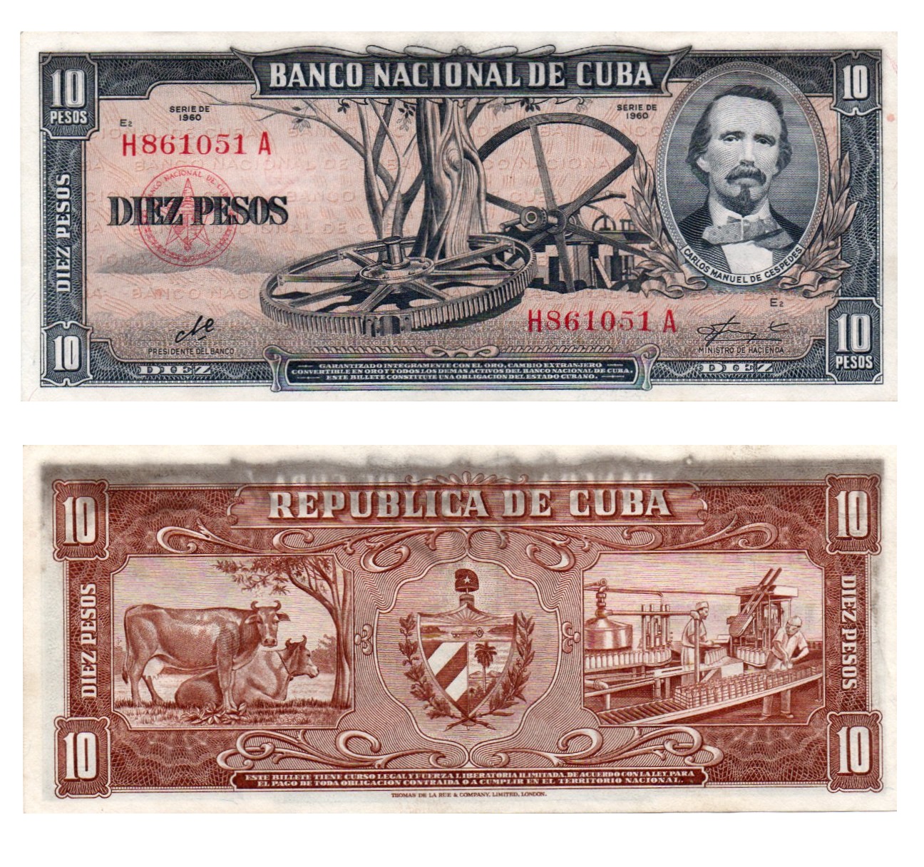 Cuba #88c/AU 10 Pesos